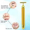 Beauty Bar 24k Golden Pulse Facial Face Massager for Skin Care
