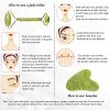 BAIMEI Jade Roller & Gua Sha Set Facial Beauty Tools
