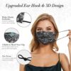 Assacalynn Disposable Fashion Mask 50pcs, Printed Lace Face Mask