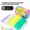 Disposable Face Masks, 50 Pack- 3 Layer Colorful Face Masks