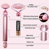 2-IN-1 Jade Roller Electric Facial Massager, Nature Rose Quartz Beauty