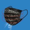 50Pcs Adult Disposable 3-Ply Face Macks with lace printing breathable