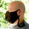 Buttonsmith Black Adult XL Cotton Adjustable Face Mask