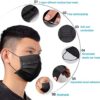 Black Mask Disposable Face Masks Breathable Dust Filter