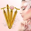 4-in-1 24K Golden Pulse Face Massager – Electric Jade Roller, Anti-Aging, Wrinkle-Fighting & Skin Tightening Beauty Bar