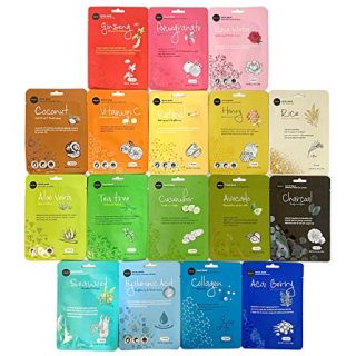 Celavi Collagen Facial Face Mask (17-Sheets) Classic Korean Skincare