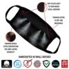 Secret Artist XLarge to 2XL Cloth Face Mask. Black Reversible Black