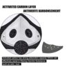 Fashionable Black Dustproof Cotton Masks with Filters - Stay Safe in Style