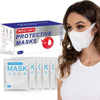 3D Disposable Mask for Adults, Elastic Cloth Ear Straps Breathable Face Mask