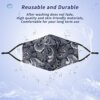 RUNHOOD 6 Pcs Cloth Face Mask for Adult, 3 Layer Paisley