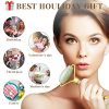 Jade Roller Gua Sha Set-2020 UPGRADED Facial Roller Massager Body