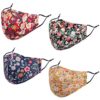 HONYAO Stylish Cloth Face_Mask Washable Flower Face_Mask