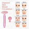 2 in 1 Electric Jade Roller Facial Massager Nature Rose Quartz