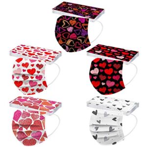 50pcs Disposable Face_𝐌𝐀𝐒𝐊, Valentine's Day Face_𝐌𝐀𝐒𝐊 for Adult