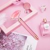 2-IN-1 Jade Roller Face Massager, Electric Nature Rose Quartz