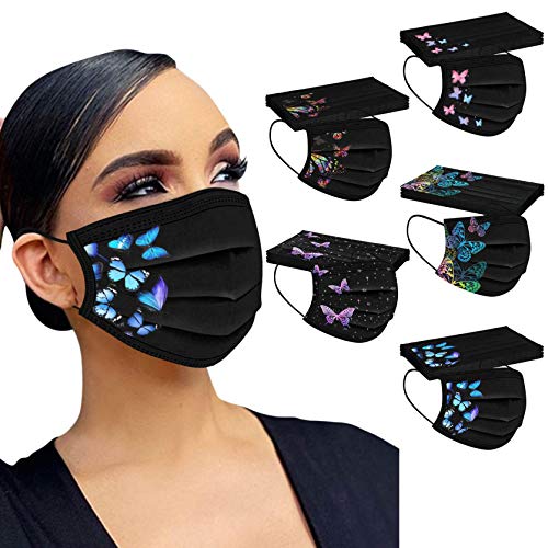 Butterfly Printed Paper Disposable 3 Layer Face Mask Fashionable
