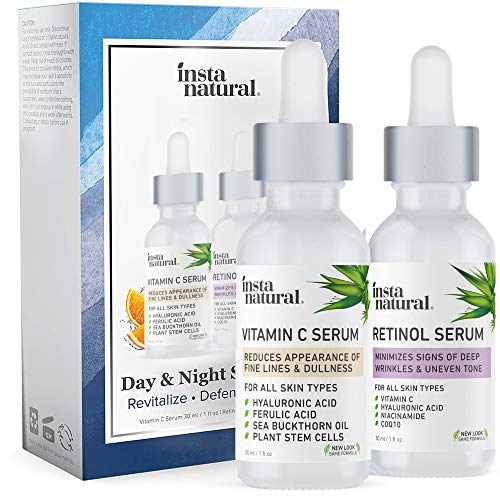 Day & Night Duo Facial Serum Bundle - Vitamin C Serum & Retinol Serum
