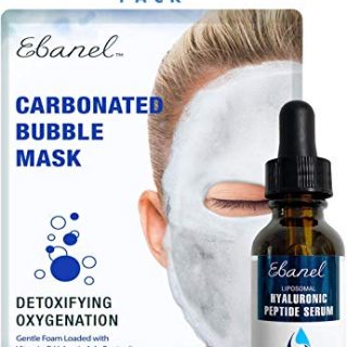 Ebanel Bundle of 10 Pack Bubble Clay Masks, and Hyaluronic Acid Serum