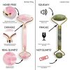 Rose Quartz Roller for Face: 100 Percent Natural Crystal, Rose Quartz Face Roller