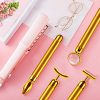 4-in-1 24K Golden Pulse Face Massager – Electric Jade Roller, Anti-Aging, Wrinkle-Fighting & Skin Tightening Beauty Bar