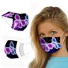 100 Pcs Disposable Adult Face Bandanas Facecover Printing Facial