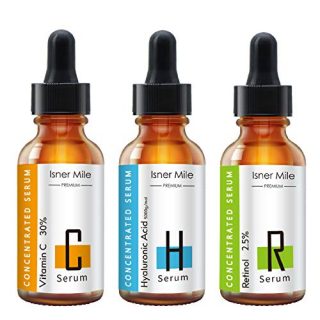 Anti Aging Serum 3-Pack, Vitamin C Serum,Hyaluronic Acid Serum