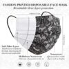 Assacalynn Disposable Fashion Mask 50pcs, Printed Lace Face Mask