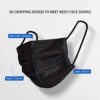 LUXSENZ Black Disposable Face Masks Breathable Dust Mask