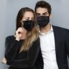 Black Face Mask,100pcs Disposable Masks Breathable 3 Layer