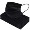 Face Mask Black, Disposable Face Masks, 3 Layer Design Protection