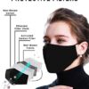 Shona 2 Face mask Cover with 6 PM 2.5 filter, Washable mask