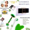 LAVÔNNÉ Authentic Jade Roller & Derma Roller Set.