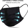 Black Disposable Face Mouth Protection for Men 50Pcs