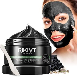 Mud Mask for Face and Body, Charcoal Mask with Glacial Clay