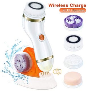 Facial Cleansing Brush, Waterproof Rechargeable Electric Rotating Face