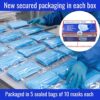 50 Pack Disposable Face Masks, Upgraded Packaging with 5 Sealed Bags