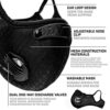 Sports Mask, Dustproof Mask Activated Carbon Filtration Exhaust Gas