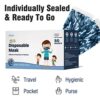 WeCare Kids Face Mask Disposable - 50 Pack - Individually Wrapped