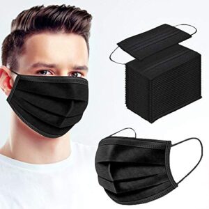 Black Disposable Face Mouth Protection for Men 50Pcs