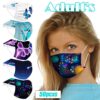 100 Pcs Disposable Adult Face Bandanas Facecover Printing Facial
