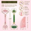 Authentic Jade Roller, Natural Rose Quartz Roller and Gua Sha