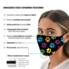 Snoozies 3-Layer Washable Face Mask w Filters & Nose Bridge