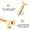 Face Massager Roller, 24k Facial Golden Pulse Electric 3D Roller