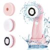 Facial Cleansing Brush, 3 in 1 Waterproof Facial and Body Massager Brush