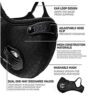 Fashionable Black Dustproof Cotton Masks with Filters - Stay Safe in Style