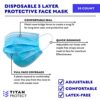 Class 1 Protective Face Masks - TITAN PROTECT 3-Layer Disposable