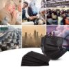 50PCS Black Disposable Face Mask 3 Ply Filter Protectors Stretchable Masks