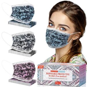 60 Pack Disposable Face Masks, Face Mask for Women