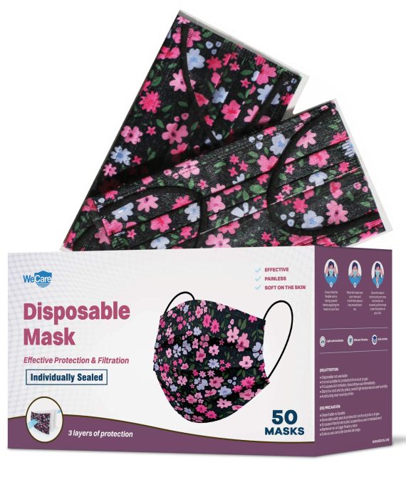 WeCare Disposable Face Mask Individually Wrapped - 50 Pack