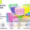 Disposable Face Masks, 50 Pack- 3 Layer Colorful Face Masks